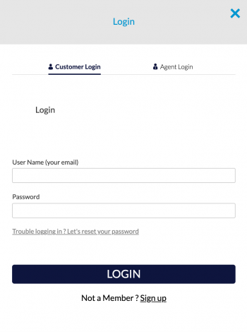 Sharp customer login screenshot 2